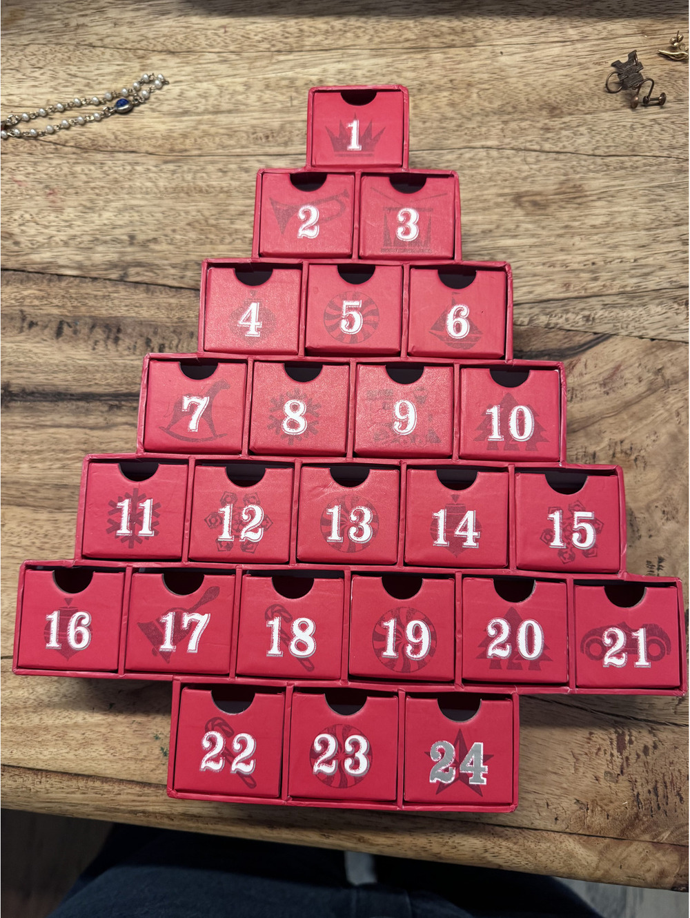 Starbucks Christmas Tree Advent Calendar Red 24 Reversible Drawers